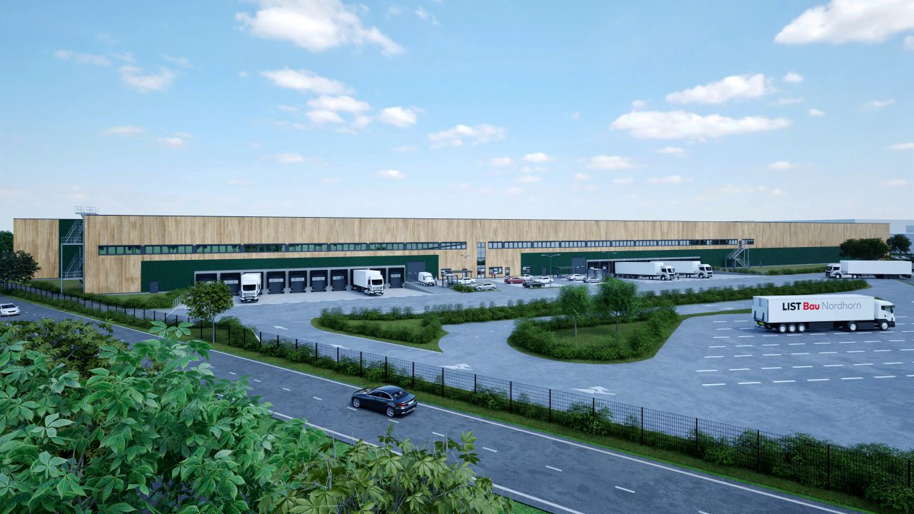 Delta Development is building the second logistics property according to the cradle-to-cradle principle in Bornheim-Sechtem, North Rhine-Westphalia. Copyright: Delta Development